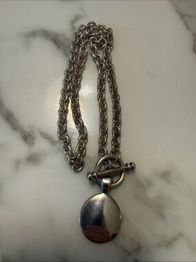 Espo silver toggle chain necklace
